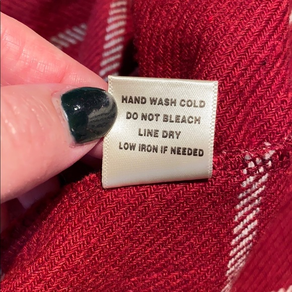 Bohemian Red Plaid Draped Open Front Jacket - Picture 12 of 12